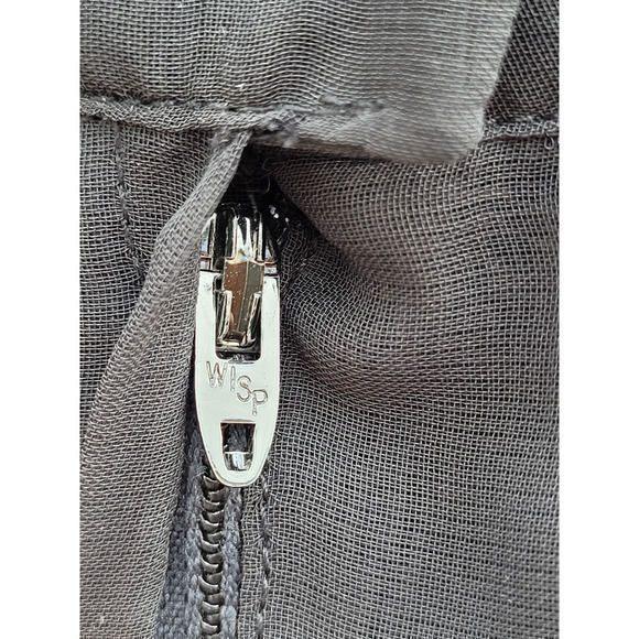 Vintage Black Gold‎ Sheer Baroque Embroidered Gathered Zipper Back Maxi Skirt - Picture 4 of 11